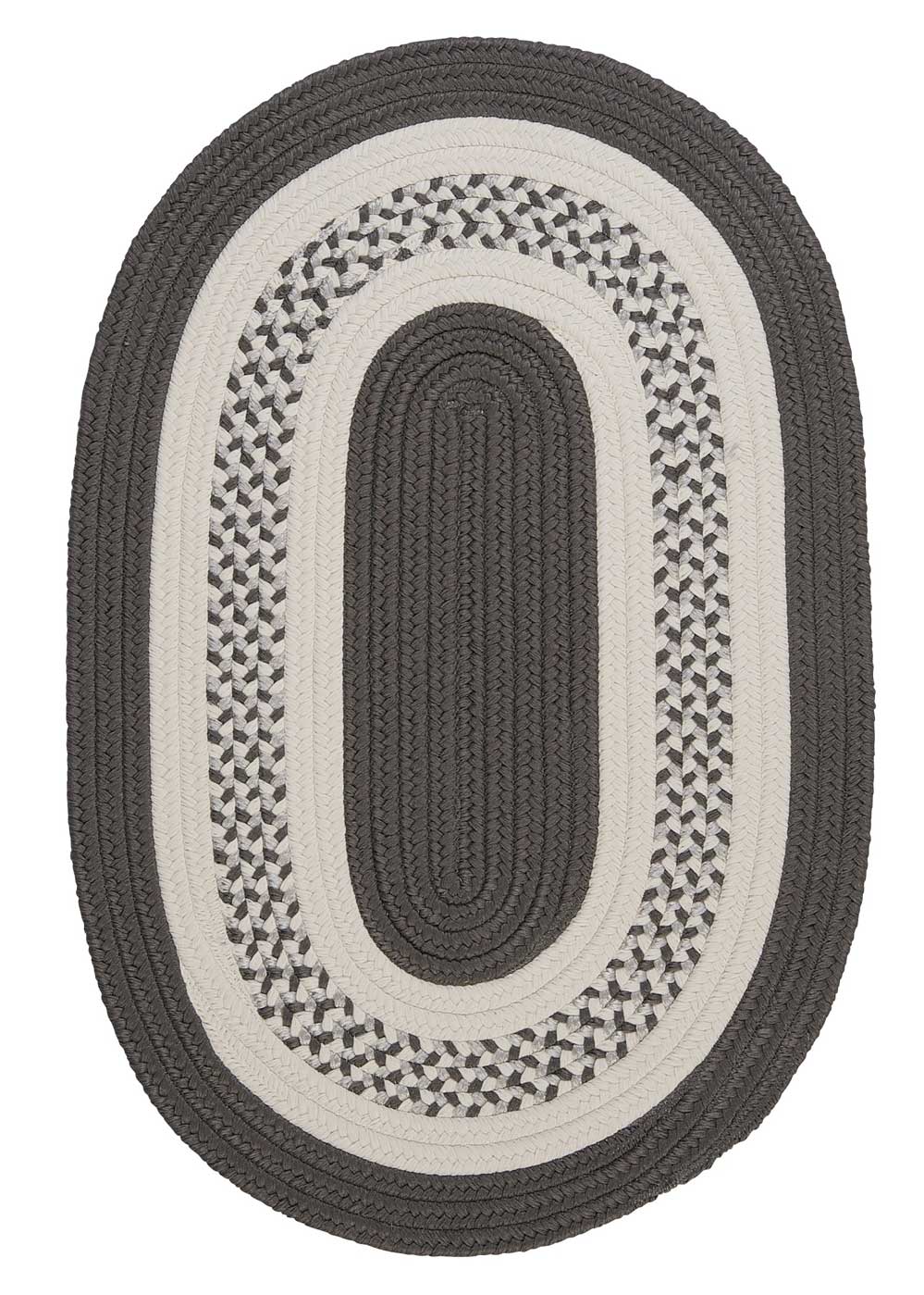 Cresent Ovals Colonial Mills Braided Area Rugs Indoor Outdoor Nt11 Grey