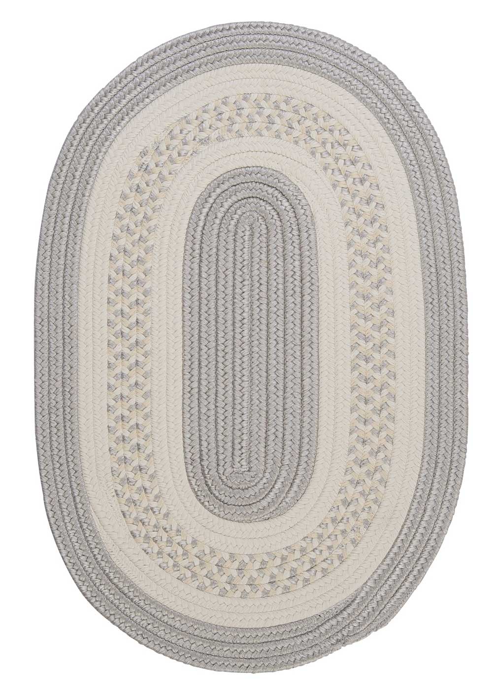 Cresent Ovals Colonial Mills Braided Area Rugs Indoor Outdoor Nt31 Silver