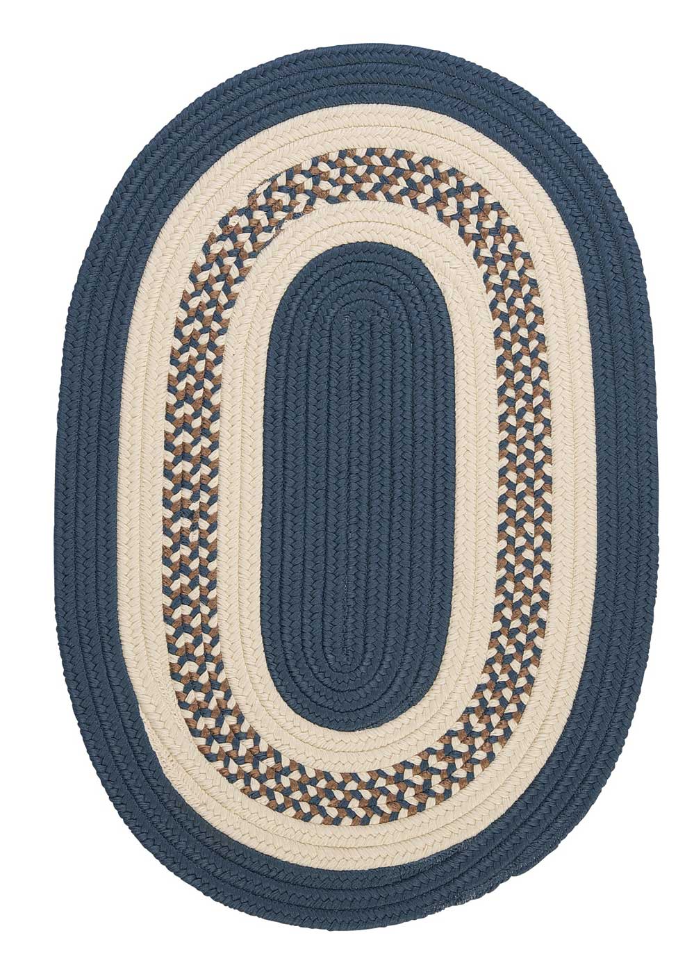 Cresent Ovals Colonial Mills Braided Area Rugs Indoor Outdoor Nt51 Lake Blue