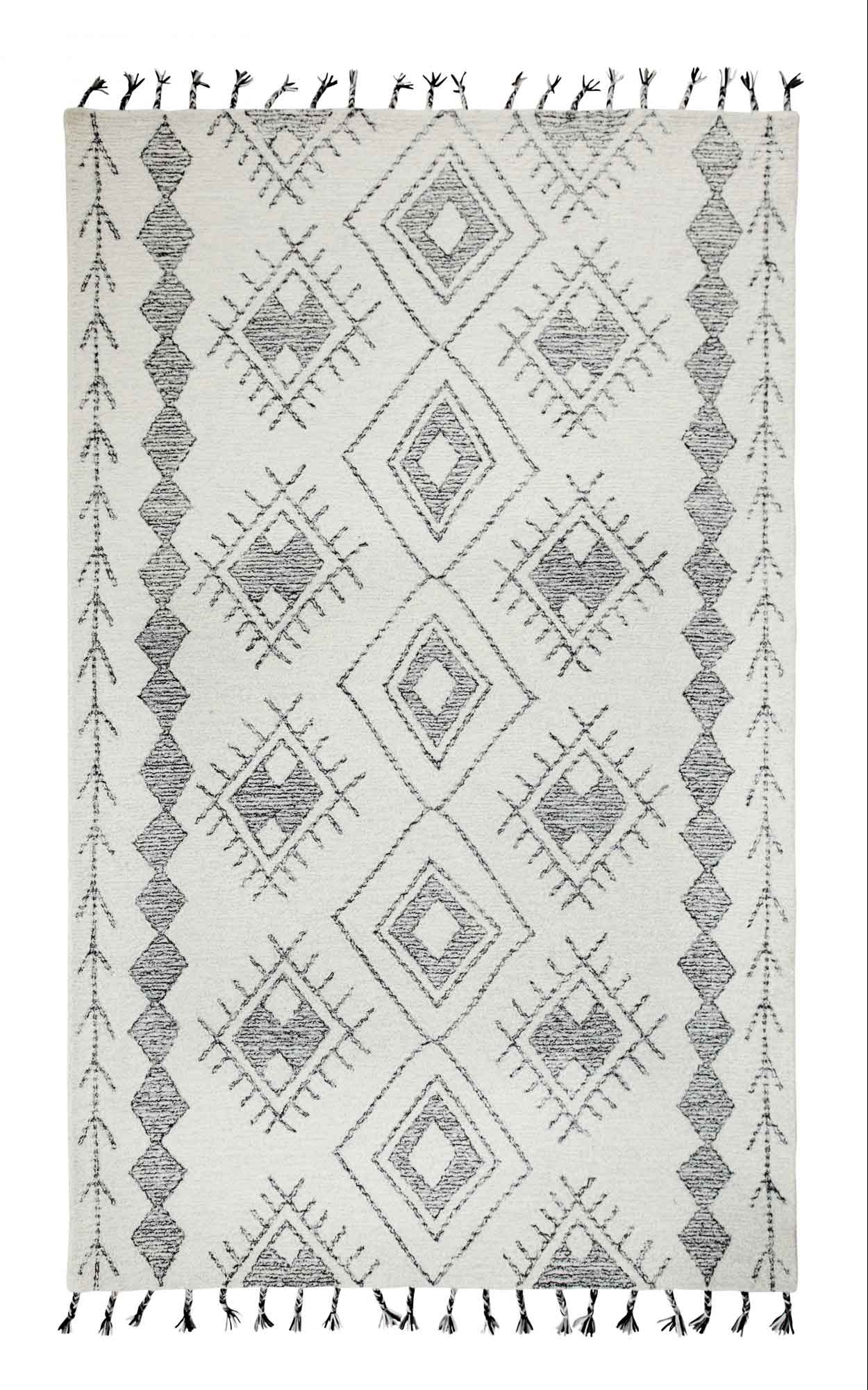 Dynamic Area Rugs Casablanca 4870-190 Ivory/Black Southwestern Design