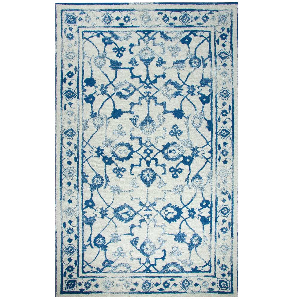 Dynamic Area Rugs Avalon 88802 in 189 Ivory/Dark Blue