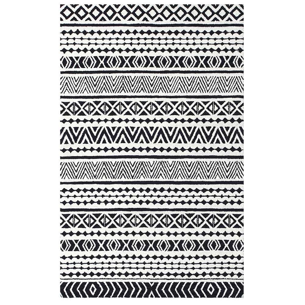 Dynamic Area Rugs Aztec 7871-990 Gray/Black Southwestern Design