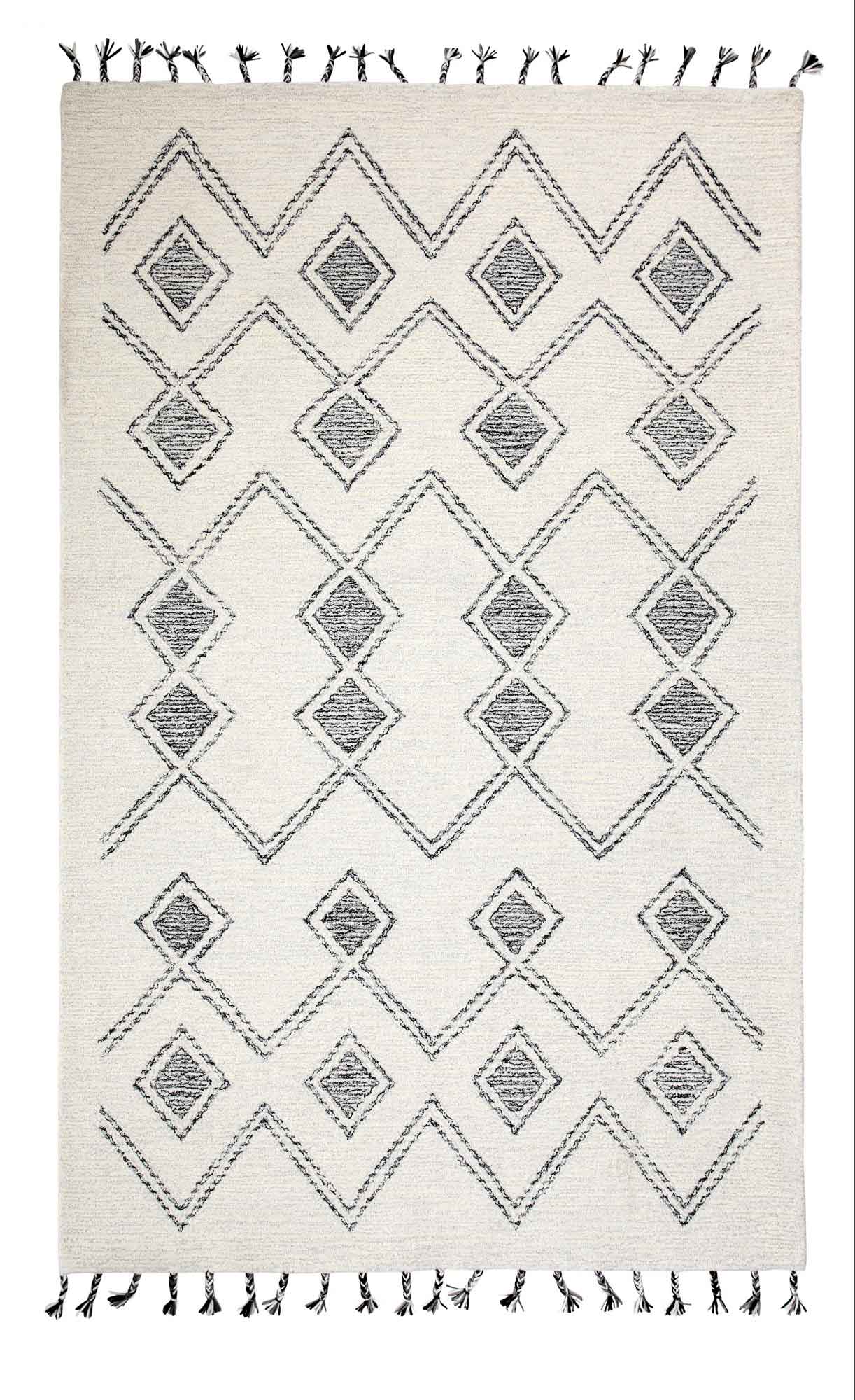 Dynamic Area Rugs Casablanca 4871-190 Ivory/Black Southwestern Design
