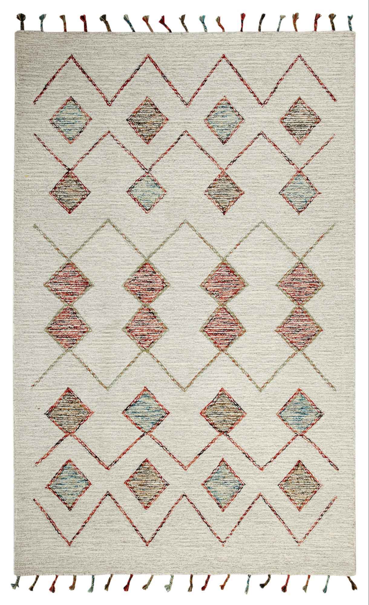 Dynamic Area Rugs Casablanca 4871-199 Ivory/Multi Southwestern Design