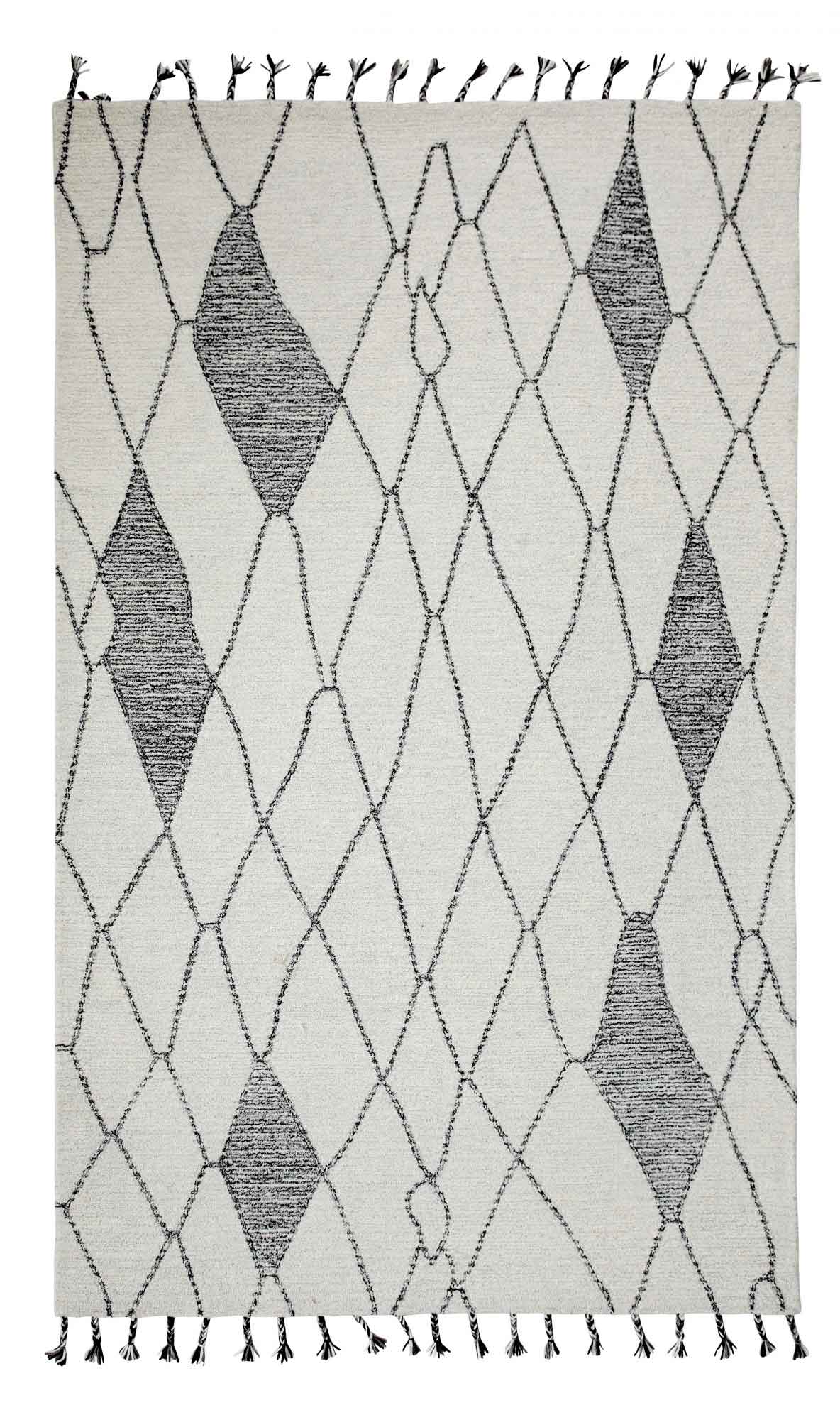Dynamic Area Rugs Casablanca 4872-190 Ivory/Black Southwestern Design