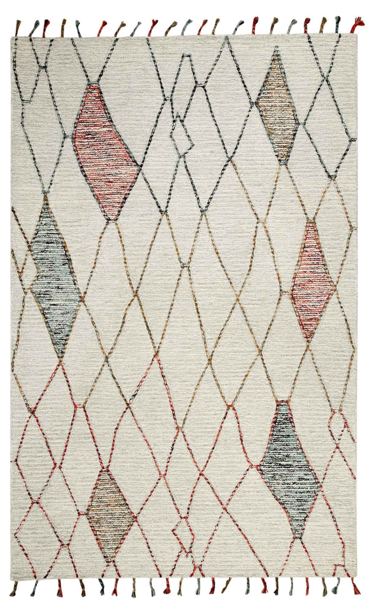 Dynamic Area Rugs Casablanca 4872-199 Ivory/Multi Southwestern Design