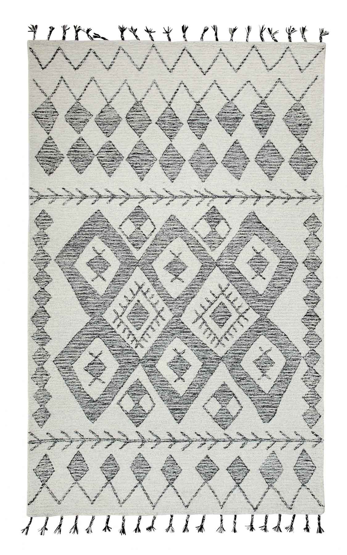 Dynamic Area Rugs Casablanca 4873-190 Ivory/Black Southwestern Design
