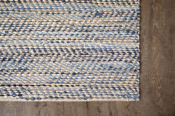 Anji Mountain Austin Denim and Jute Rug 8 x 10' Tan/Gold/Blue Anji Mountain Austin Denim and Jute Rug 8 x 10' Tan/Gold/Blue