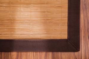 Bamboo Area Rug with Cotton Border