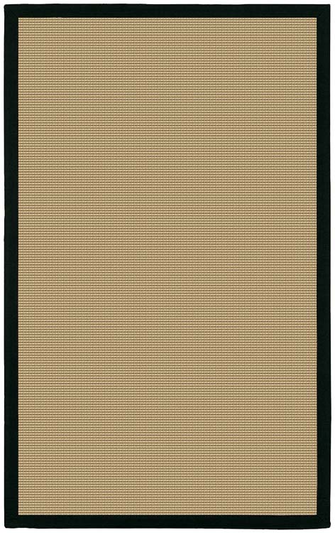 Sisal Area Rug with Black Border