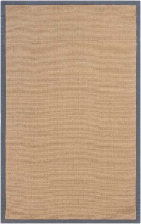 Sisal Area Rug with Grey Border