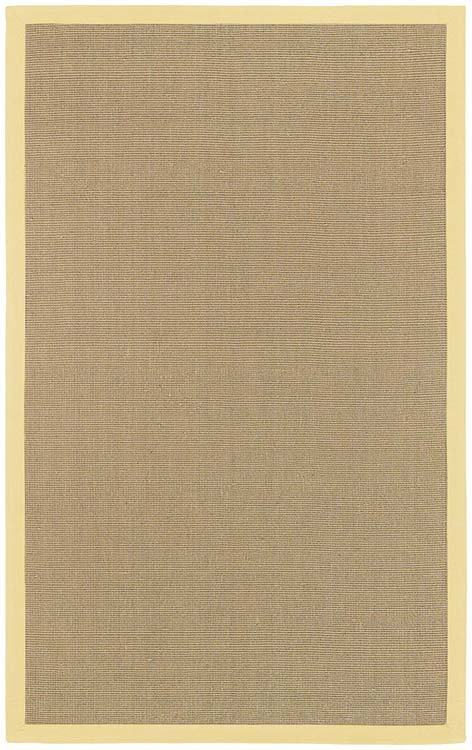 Sisal Area Rug with Yellow Border