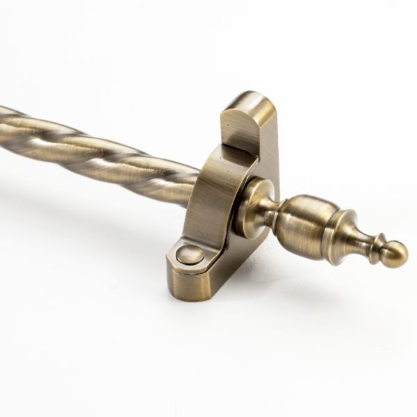 Heritage Stair Rod Collection with Roped Rods and Crown Finials