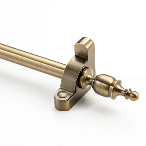 Heritage Stair Rod Collection with Solid Core Rods and Crown Finials