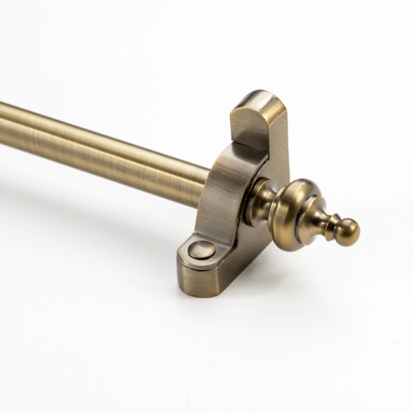 Heritage Stair Rod Collection with Solid Core Rods and Urn Finials