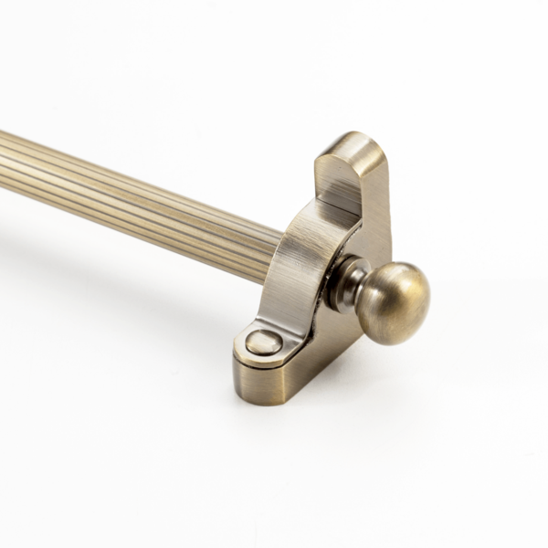 Heritage Stair Rod Collection with Fluted Rods and Round Finials