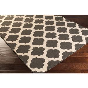 Black Chocolate Cream Olefin Area Rug