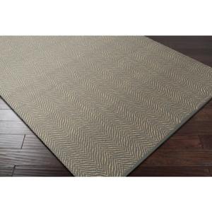 Charcoal Seagrass Herringbone Area Rug